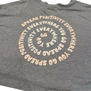 NWT Flirtitude Active Dusty Blue XS Cropped Tee - Spread Positivity